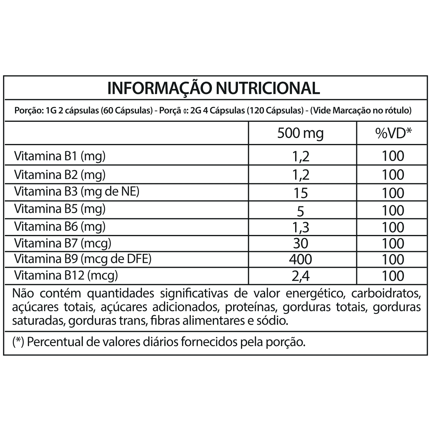 Vitamina B12 - 60 Capsulas - Nativ