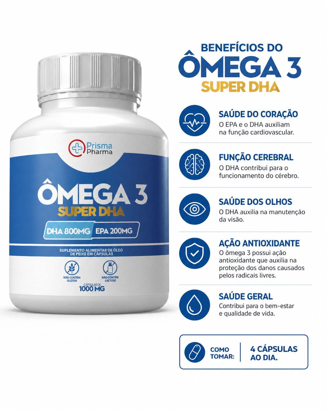 OMEGA 3 - 60 CAPS - EPA 720 / DHA 480 - Nativ