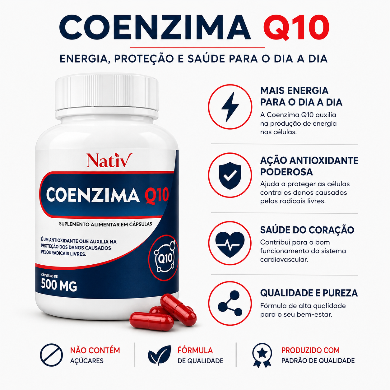 COENZIMA Q10 120 CAPS 500Mg Nativ