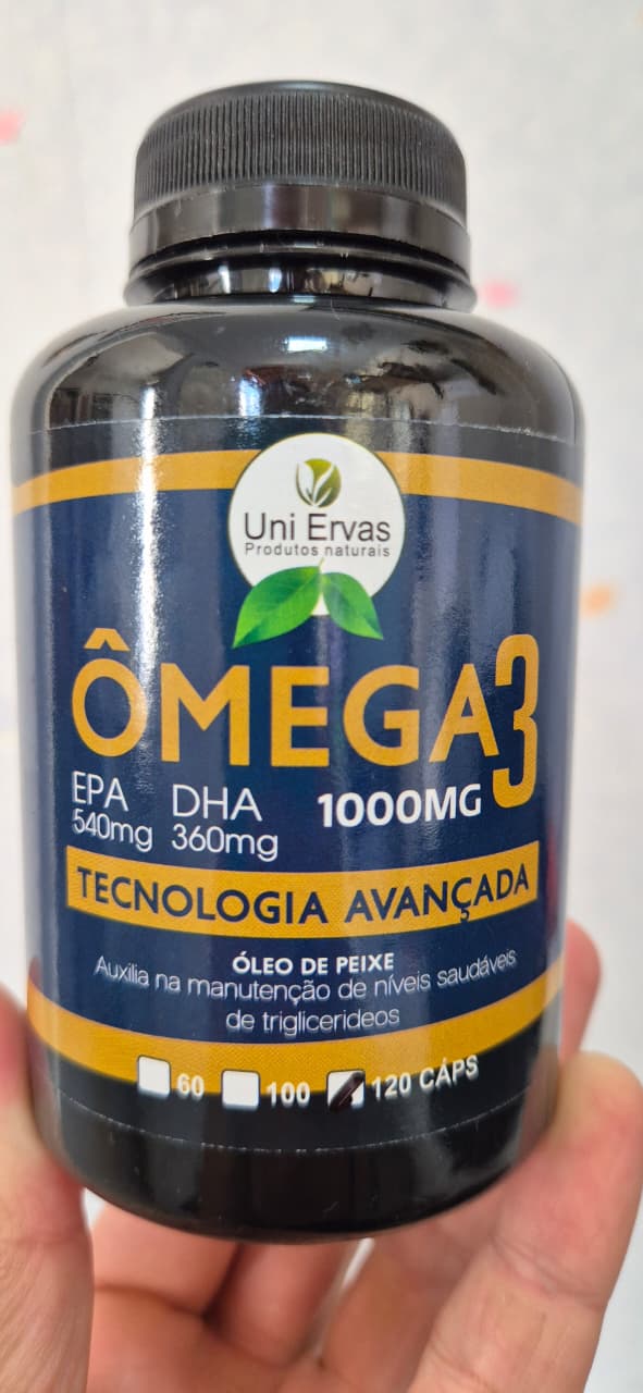 ÔMEGA 3 UNI ERVAS PREMIUM – Alta Concentração (540mg EPA / 360mg DHA) - 120 Cáps