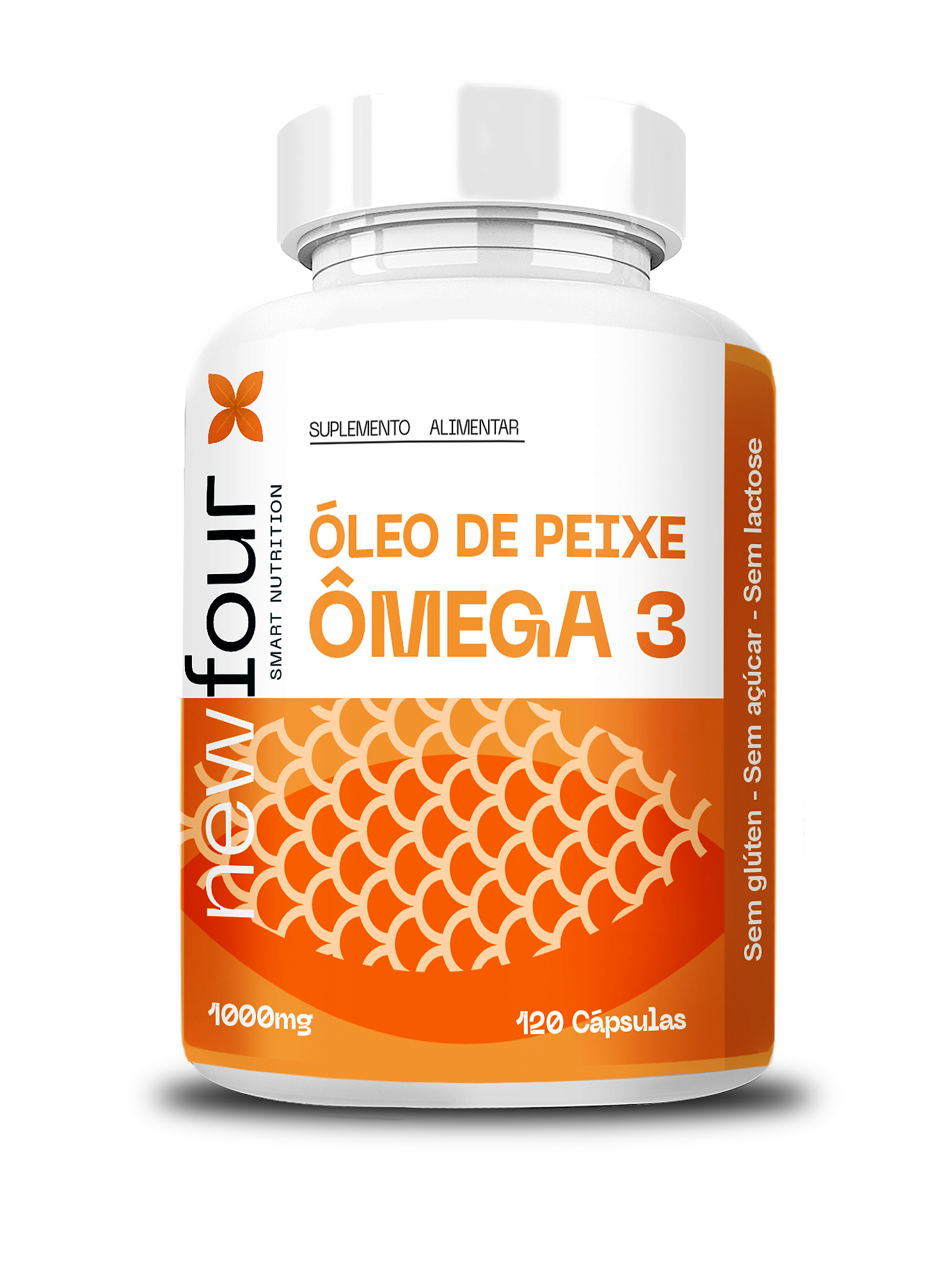 Ômega 3 Newfour 1000 Mg 120 Cápsulas Óleo de Peixe Original