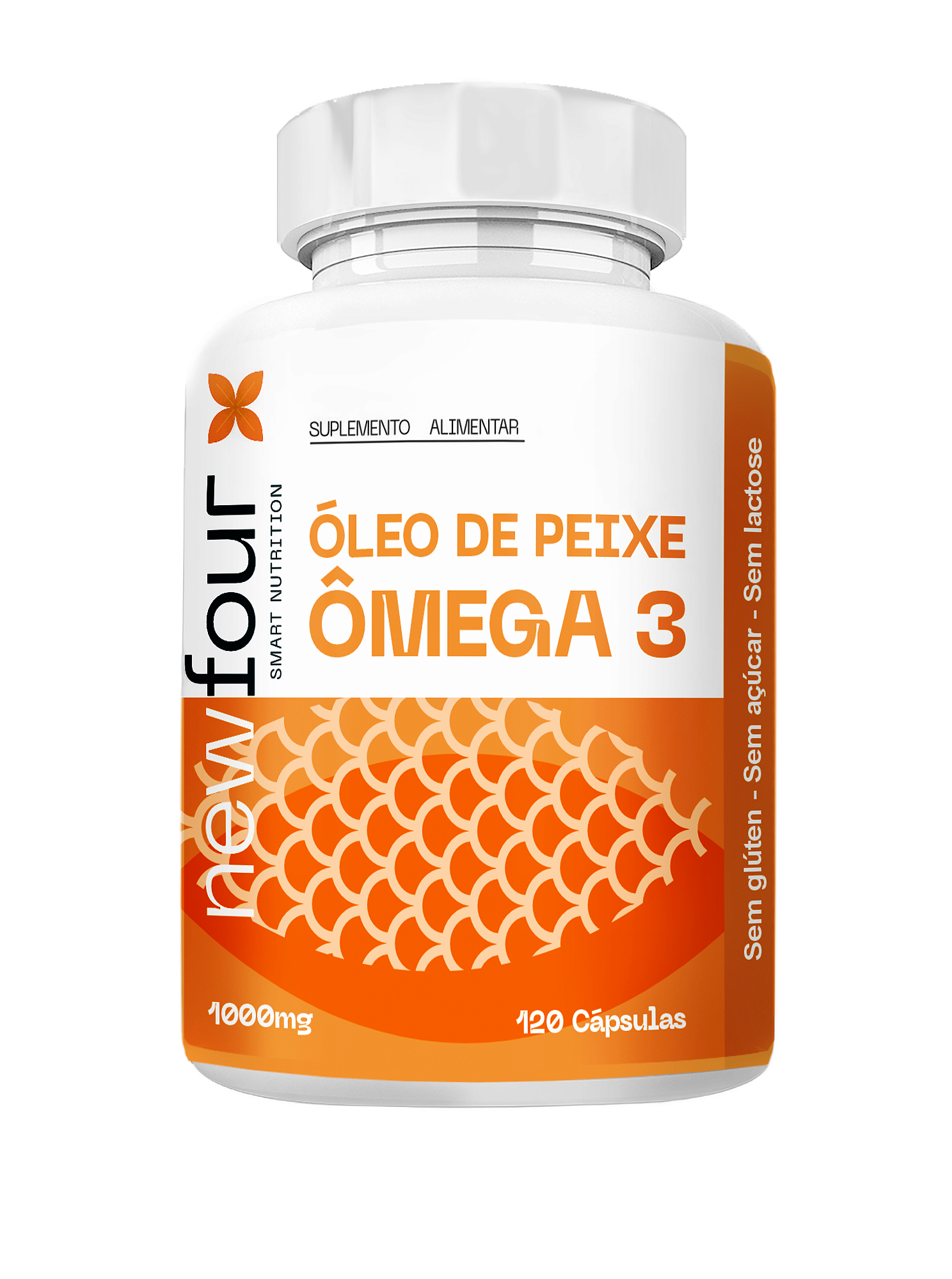 Ômega 3 Newfour 1000 Mg 120 Cápsulas Óleo de Peixe Original