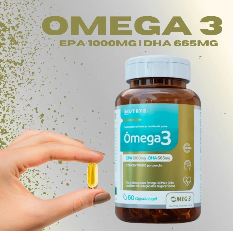 Omega 3 Oleo de Peixe Epa 1000 Mg Dha 665 60 Cápsulas Meg 3