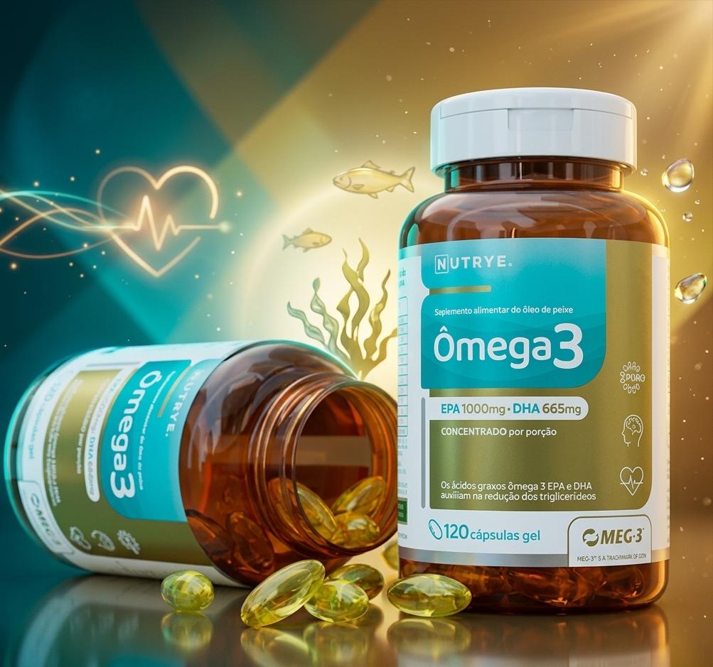 Omega 3 Oleo de Peixe Epa 1000 Mg Dha 665 60 Cápsulas Meg 3