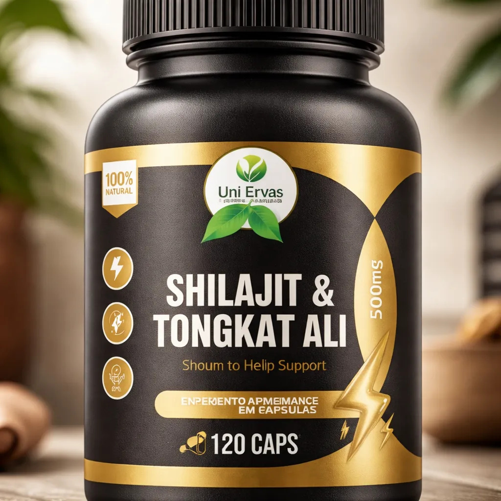 Shilajit & Tongkat Ali 500mg 120 Capsulas Uniervas Sem Sabor