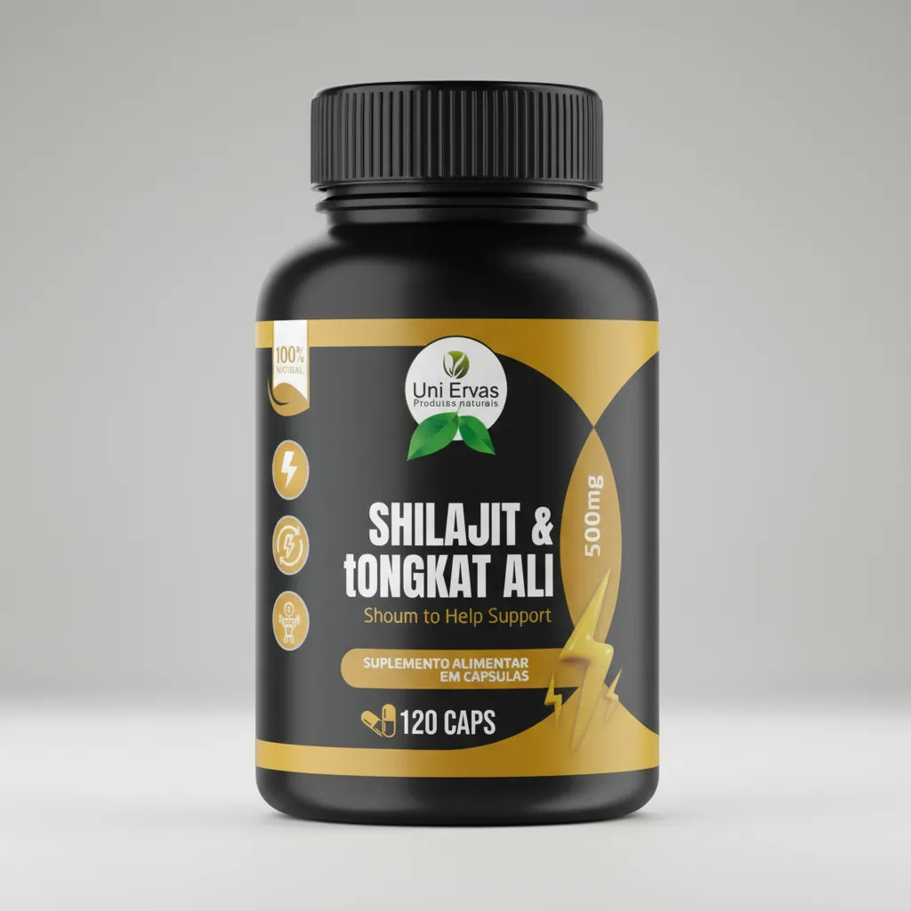 Shilajit & Tongkat Ali 500mg 120 Capsulas Uniervas Sem Sabor