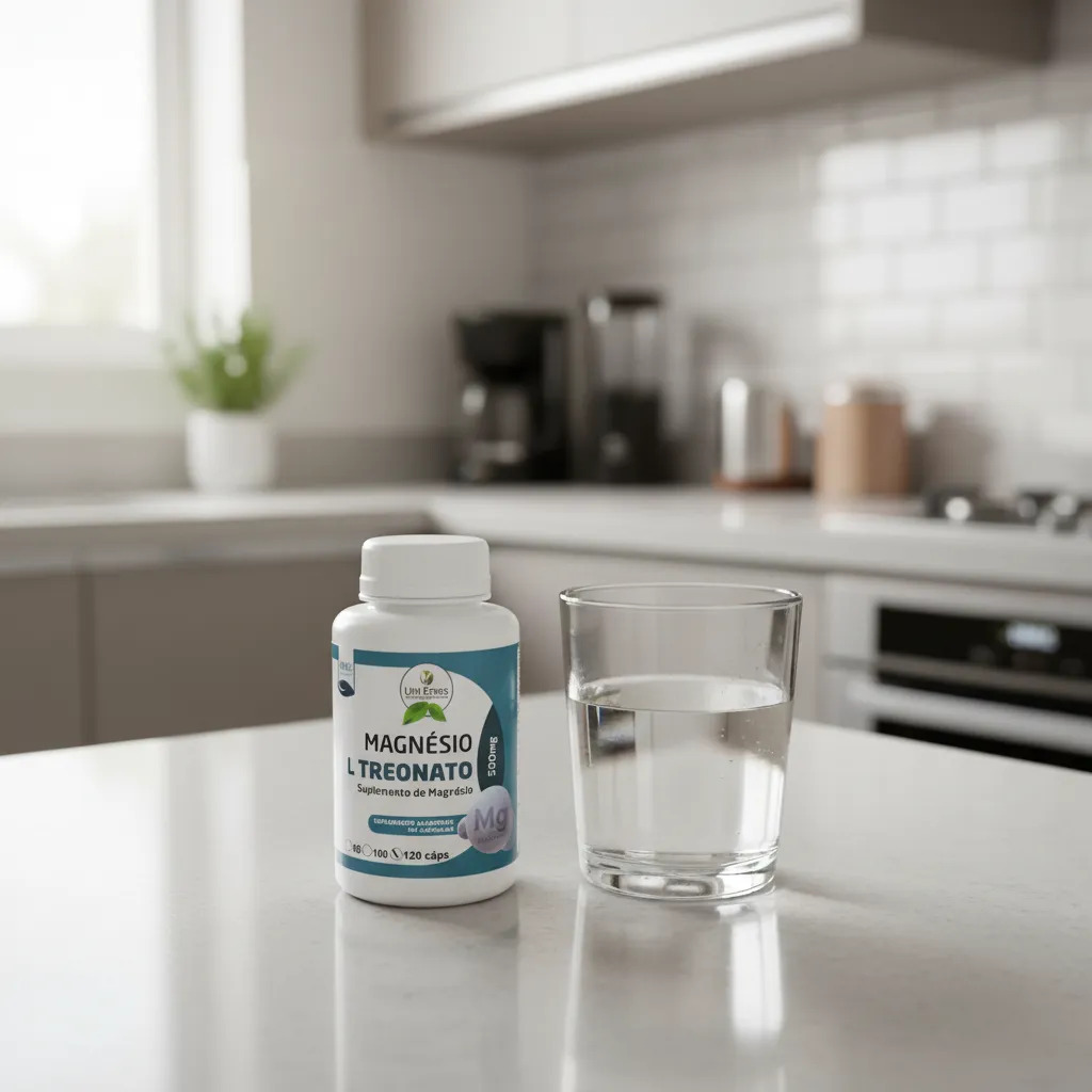 Magnésio L-treonato - 120 Cáps 500mg Absorção Máxima Sem Sabor