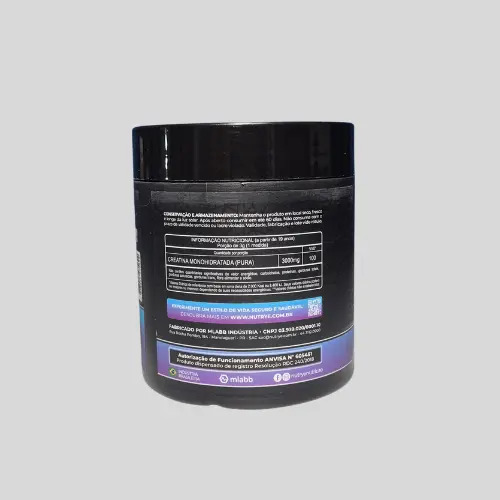 Creatina Pura Monohidratada Nutrytech Em Pó 300g Para Treino Sem Sabor