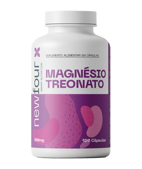Magnésio Treonato 650mg New Four 120 Cápsulas Original