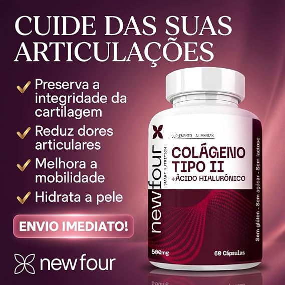 Colágeno Tipo Ii 40 Mg Ácido Hialurônico 157 Mg Newfour