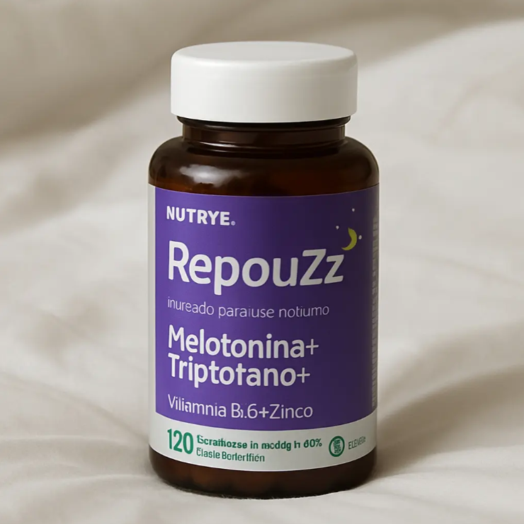 Repouzz Melatonina Triptofano Vitamina B6 Zinco 120 Comprimidos
