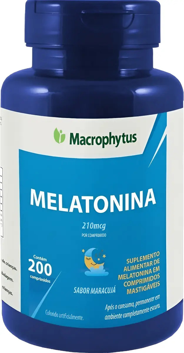 Melatonina - Matéria Prima - Extra Forte - 200 Cáps Maracujá Maracujá