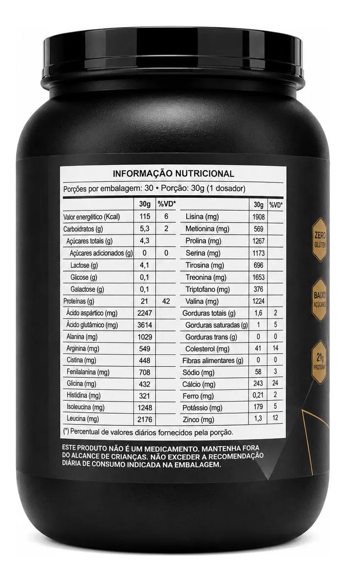 Whey Protein 100% Pure 900g Sabor Icecream Vanilla Baunilha Baunilha