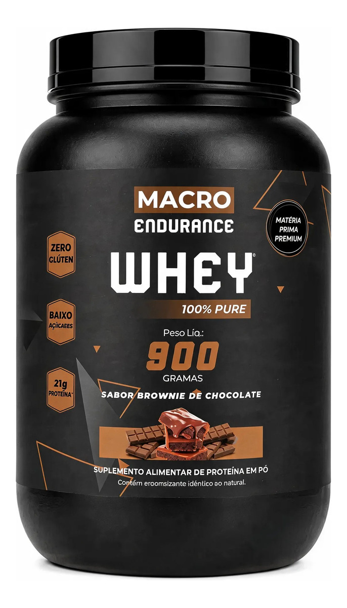 Whey Protein 100% Pure 900g Sabor Brownie De Chocolate Chocolate