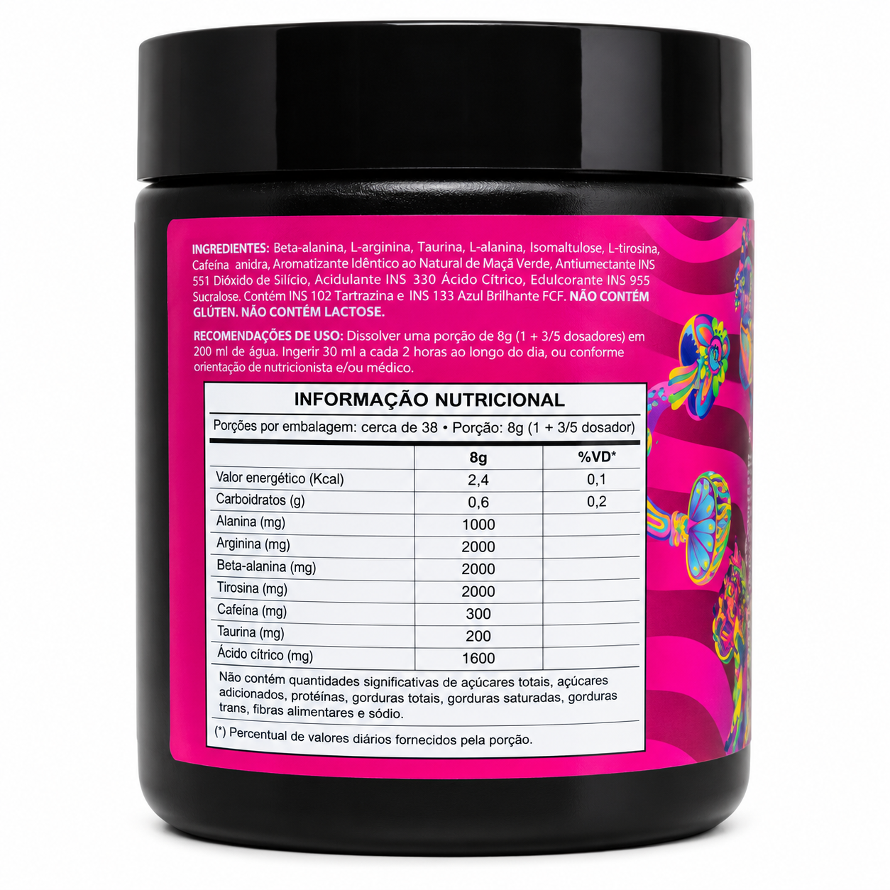 Pré-treino Mushbolic 300g Sabor Maça Verde