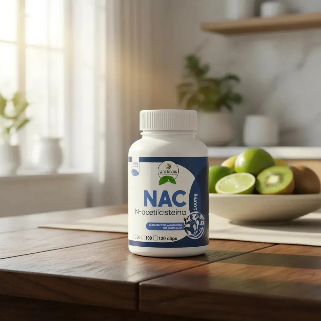 N-acetilcisteína Nac 500 Mg 120 Cápsulas Sem Sabor Sem Sabor