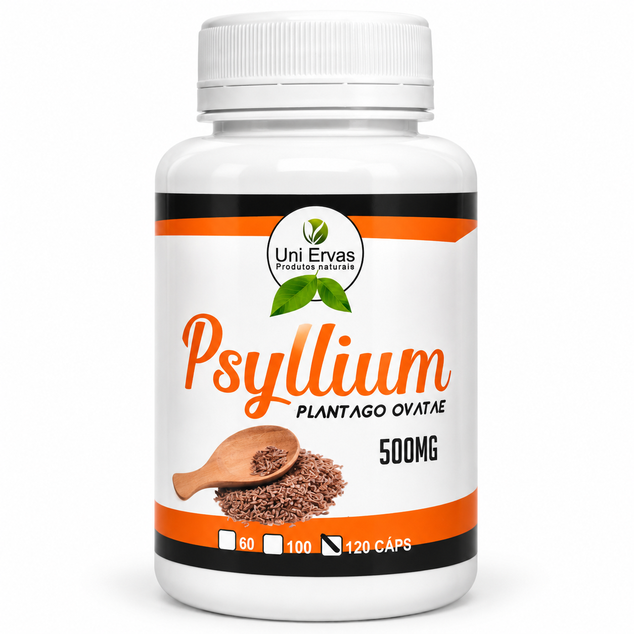 Psyllium Plantago Ovatae 500mg 120 Cápsulas