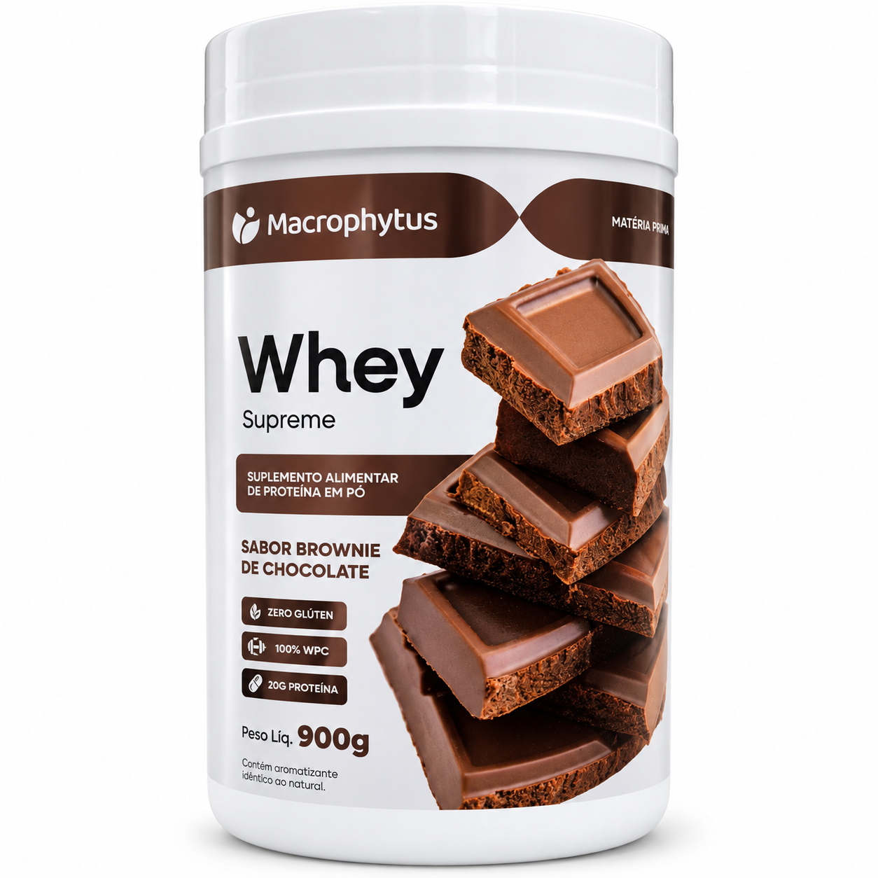 Whey Protein Supreme 900g Sabor Brownie de Chocolate