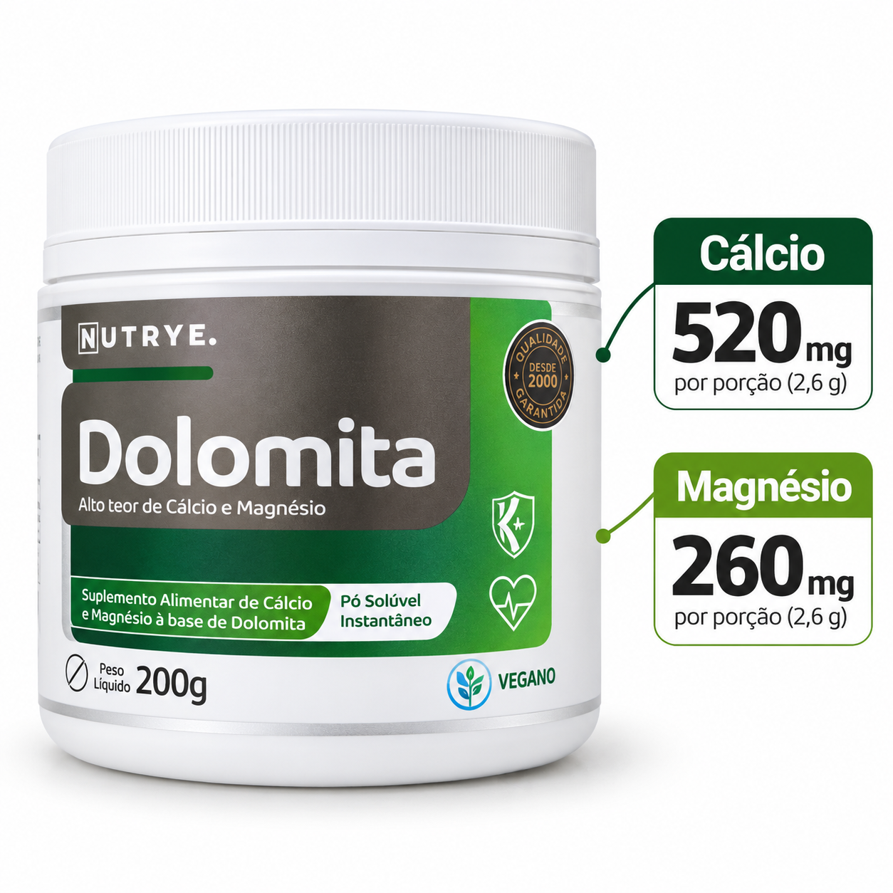 Suplemento de Dolomita em pó 200g