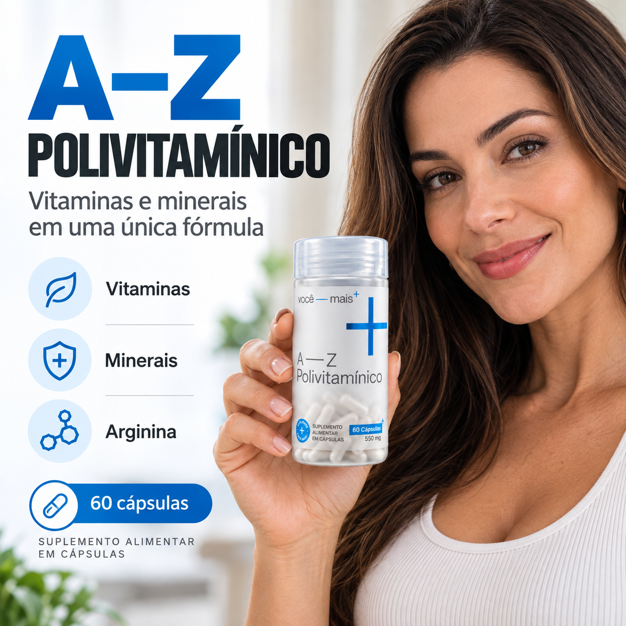 A-Z Polivitamínico 550mg 60 Cápsulas