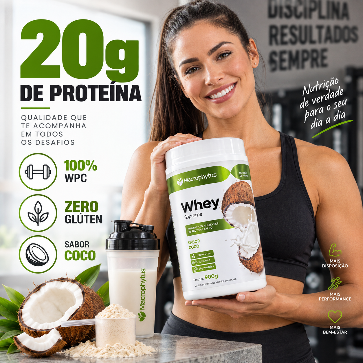 Whey Protein Supreme 900g Sabor Coco