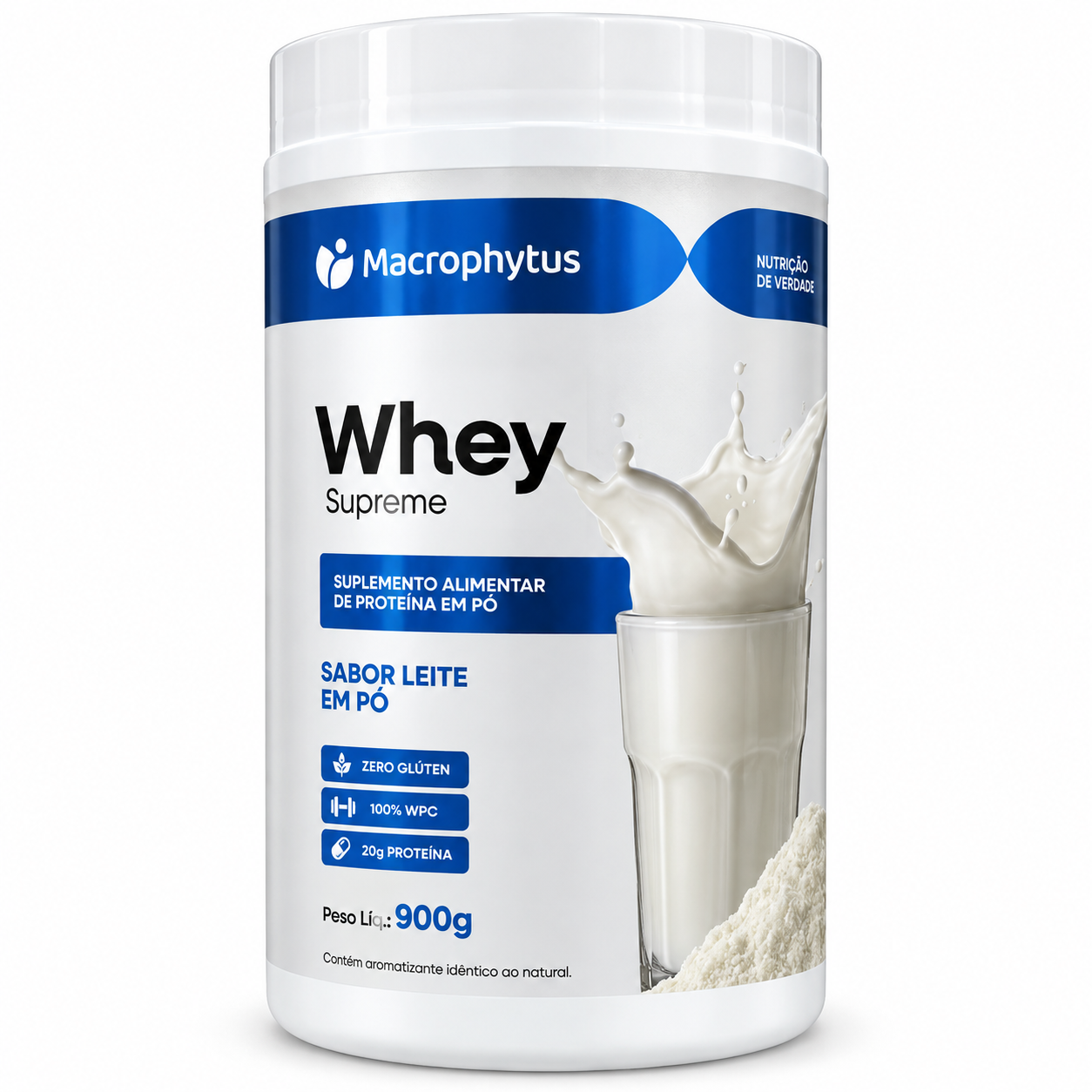 Whey Protein Supreme 900g Sabor Leite me Pó