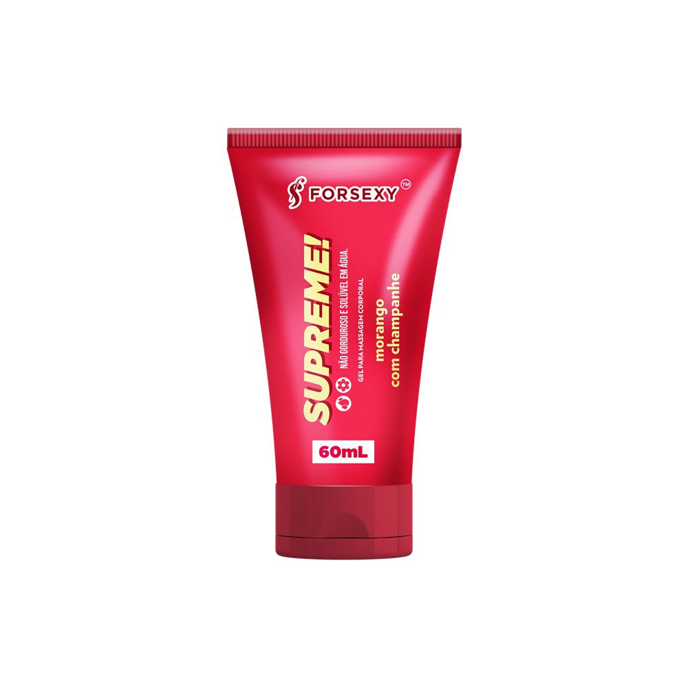 FORSEXY SUPREME! - LUBRIFICANTE PARA SEXO ANAL E VAGINAL - MORANGO - 60ML