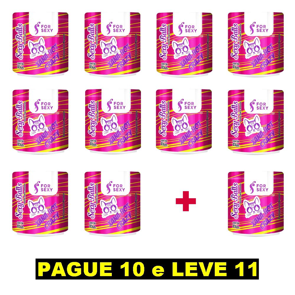 FORSEXY XANA HOT CRAZY - BOLINHAS FUNCIONAIS - 3UN - KIT COM 11 UNIDADES