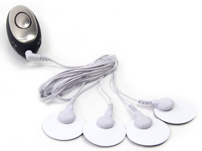 SLIMMING EGG - KIT COM 4 LÂMINAS ADESIVAS ELETRO CHOQUE COM CONTROLE REMOTO