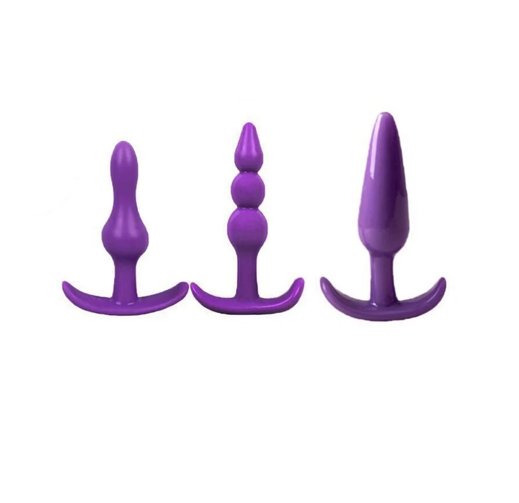 Kit Plug Anal com 8 itens 1 com vibrador