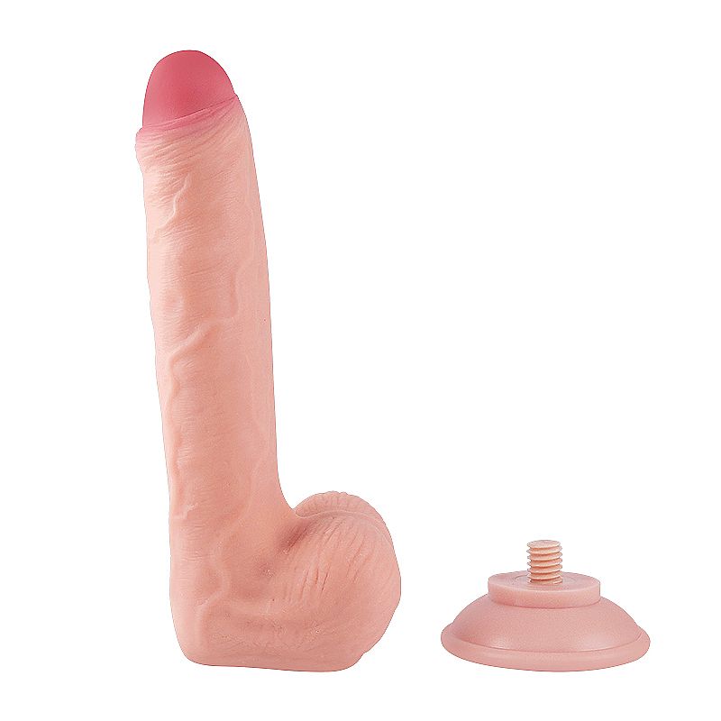 MR SWITCH SUPER REAL CYBER - PÊNIS REALÍSTICO DUPLA CAMADA BELISCÁVEL VENTOSA REMOVÍVEL - 27,7x5,0cm