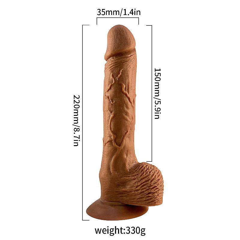 TELESCOPIC DILDO - PÊNIS REALÍSTICO RECARREGÁVEL COM MOVIMENTO VAI E VEM COM VENTOSA 22X3,5CM