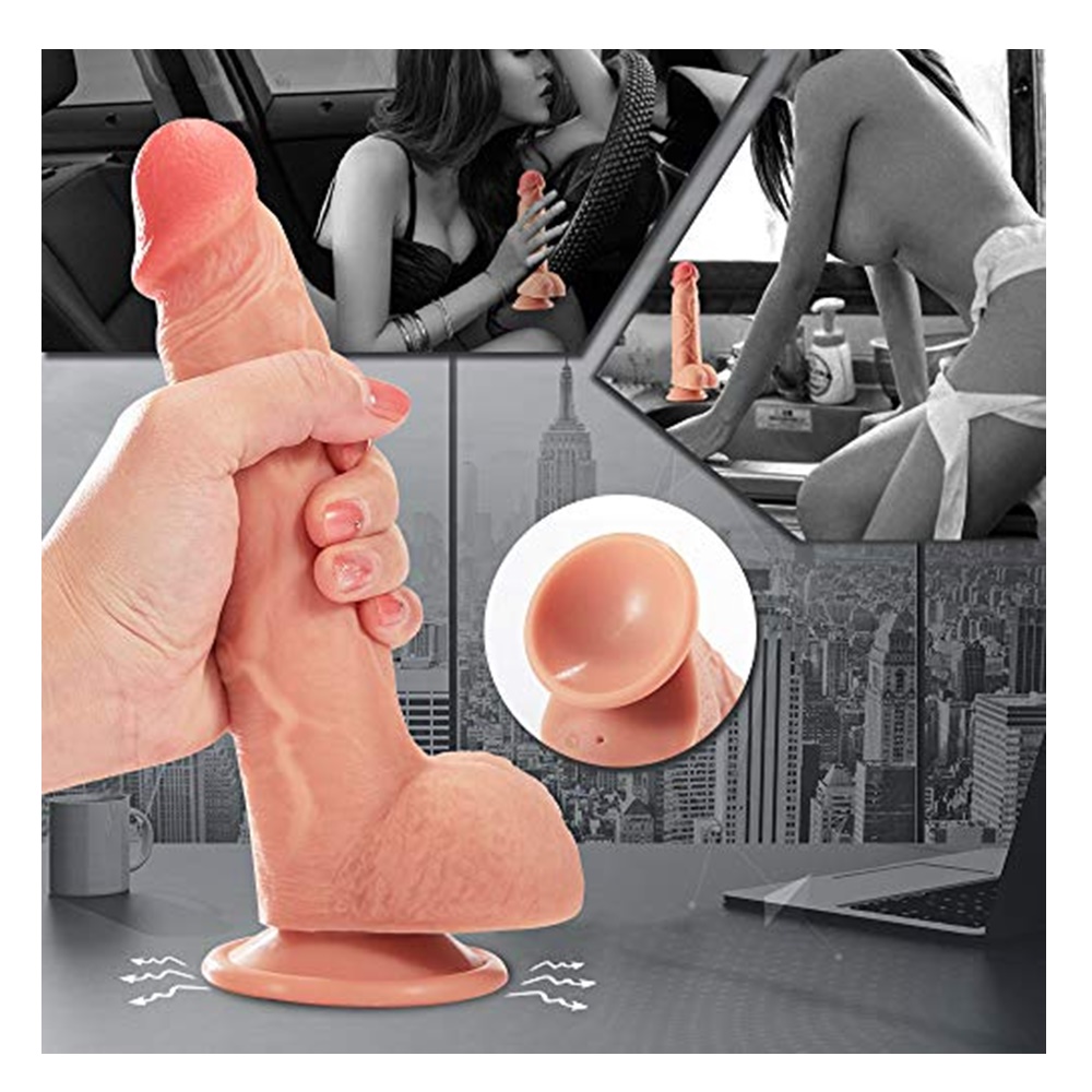 TELESCOPIC DILDO - PÊNIS REALÍSTICO RECARREGÁVEL COM MOVIMENTO VAI E VEM COM VENTOSA 22X3,5CM