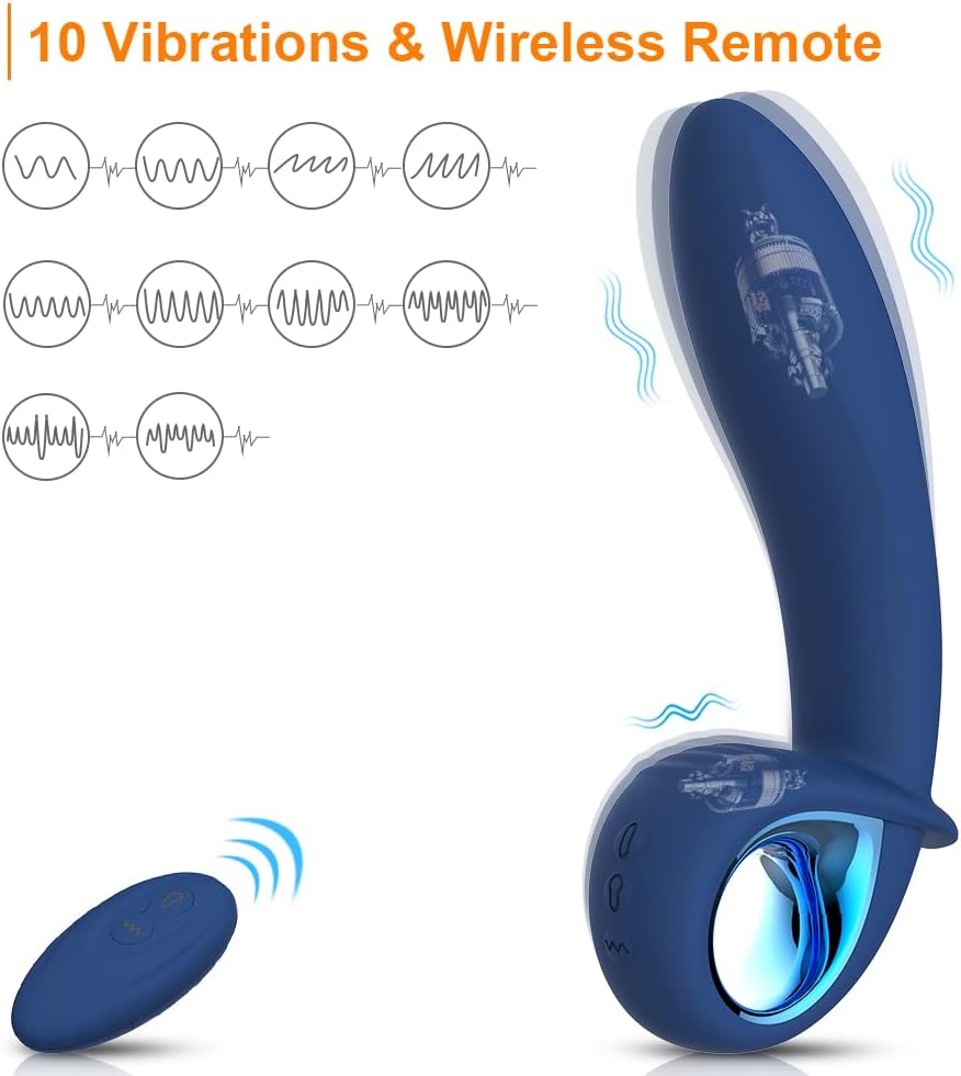 PLUG ANAL INFLÁVEL MASSAGEADOR DE PRÓSTATA RECARREGÁVEL COM 10 MODOS DE VIBRAÇÃO COM CONTROLE REMOTO SEM FIO - 16x3,5CM