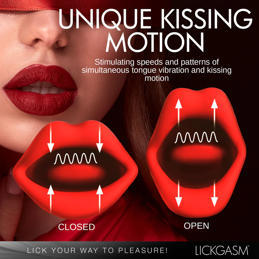 Mouth Shaped Lip Biting Vibrator With G Spot Vibrator - Vibrador recarregável em formato de boca com estimulador de ponto G