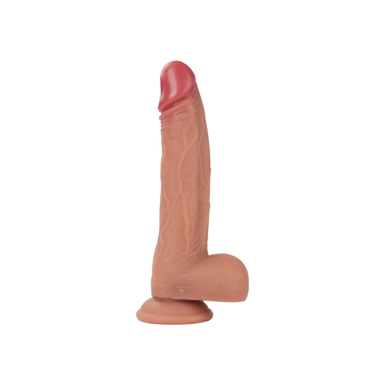 JUNIOR THRUSTING DILDO - PÊNIS REALÍSTICO EM SILICONE COM TEXTURA SUPER MACIA COM VENTOSA MOVIMENTO VAI E VEM, AQUECIMENTO E CONTROLE REMOTO SEM FIO - 22X3,5cm