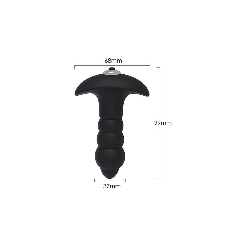 S-HANDE BUBBLE - PLUG ANAL SILICONE COM VIBRADOR - 11 X 2,8 cm