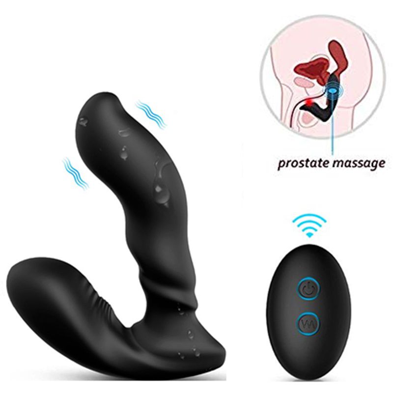 S-Hande Optimus - massageador prostatico E PERÍNEO RECARREGÁVEL EM SILICONE COM 9 MODOS DE VIBRAÇÕES, CONTROLE REMOTO SEM FIO E IPX7 À PROVA DE ÁGUA - 12 X 3 CM