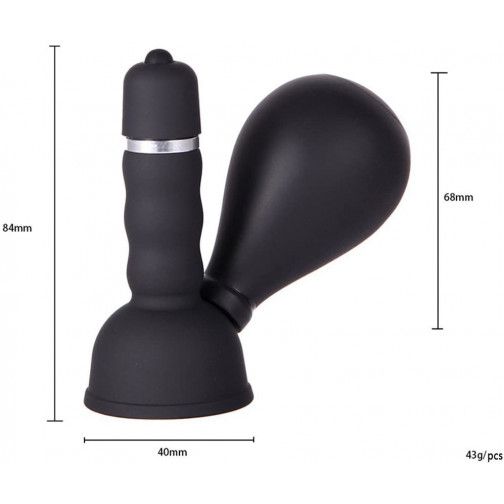 Vibrating Nipple Suckers - ESTIMULADORES DE MAMILOS POR SUCÇÃO MANUAL - 9 X 8 CM