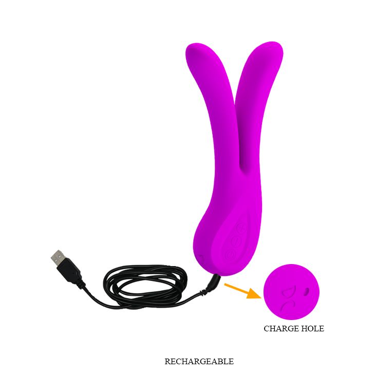 PRETTY LOVE ULYSSES - VIBRADOR RECARREGÁVEL COM DUAS PONTAS E 12 MODOS DE VIBRAÇÃO