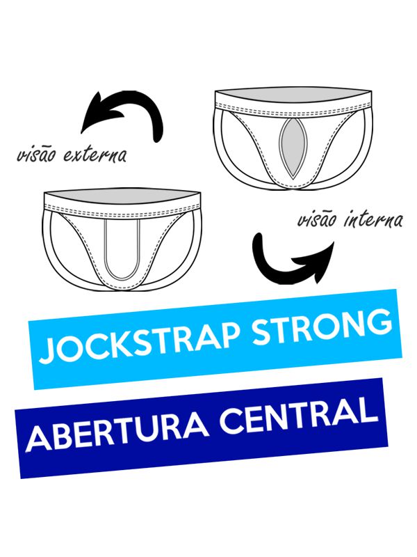 CUECA JOCKSTRAP MODELO STRONG - COR AZUL