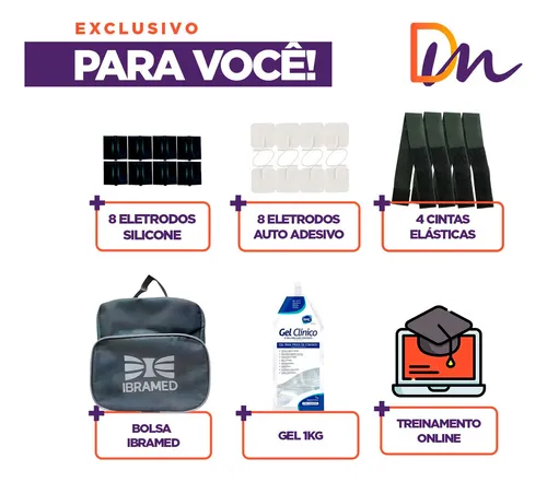 Neurodyn III + FAIXAS + Eletrodos e gel - Ibramed