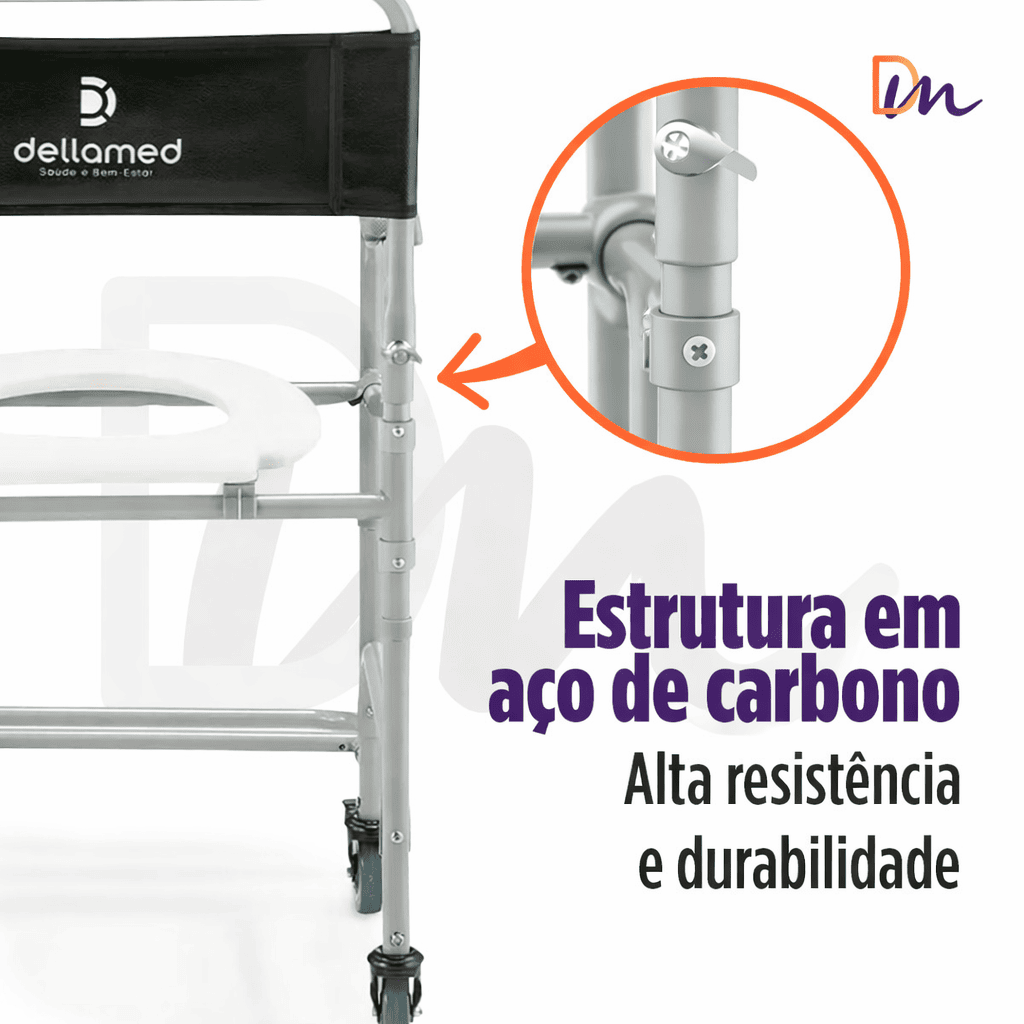 Cadeira Para Banho Higiénica Dobrável Até 100kg D30 - Dellamed