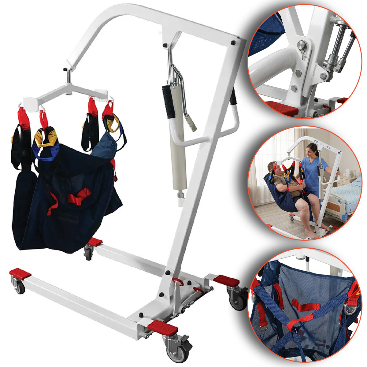 Guincho para elevação Manual Até 180 Kg D5000 - Dellamed