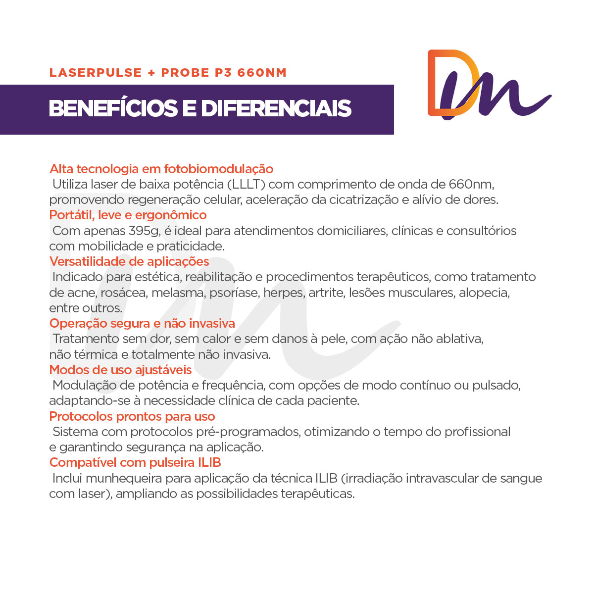Laserpulse Laser Terapêutico + Probe P3 660nm + Bolsa de Transporte - Ibramed