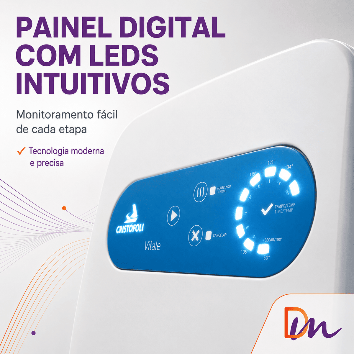 Autoclave Vitale Class 21L Inox Bivolt + Acessórios - Cristófoli