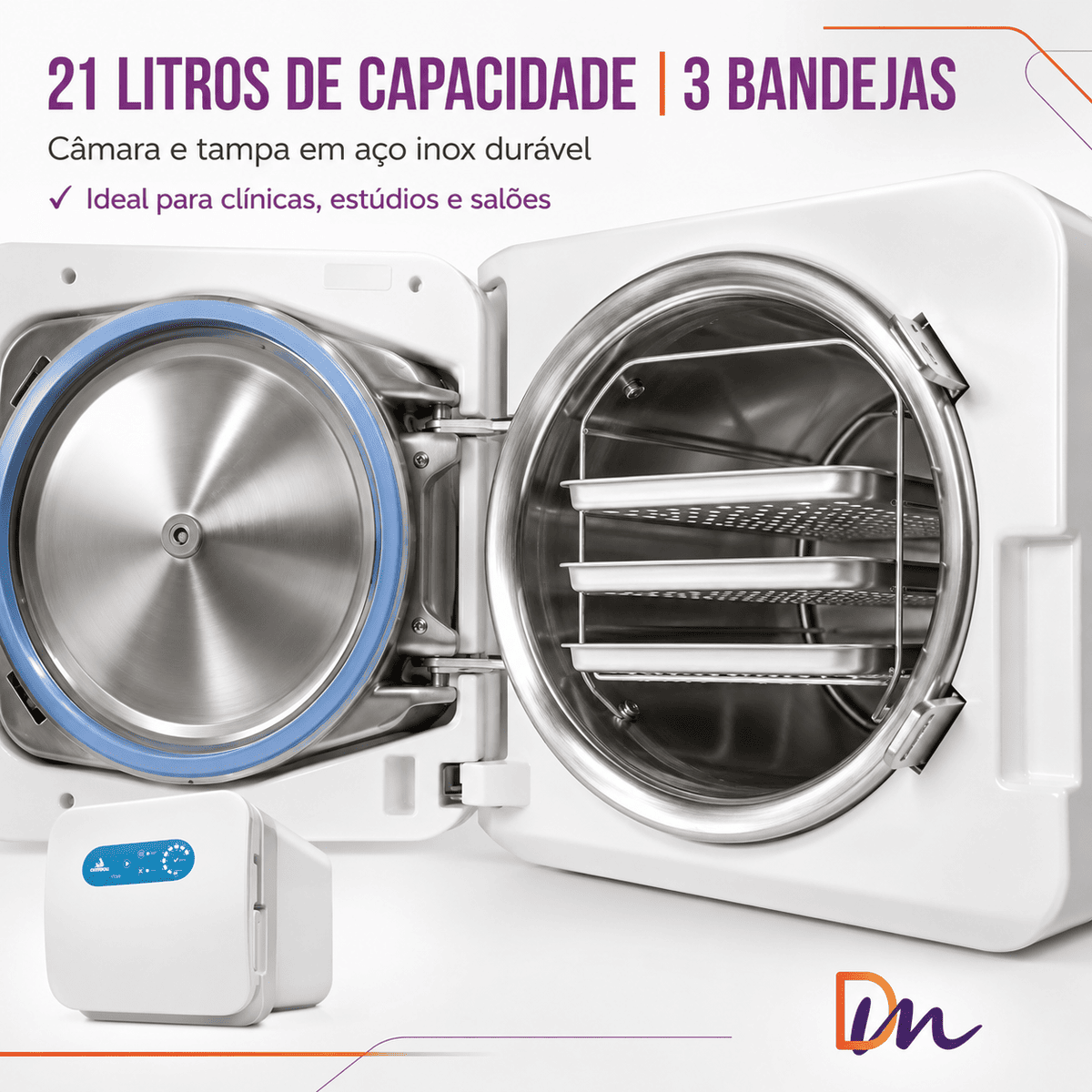 Autoclave Vitale Class 21L Inox Bivolt + Acessórios - Cristófoli