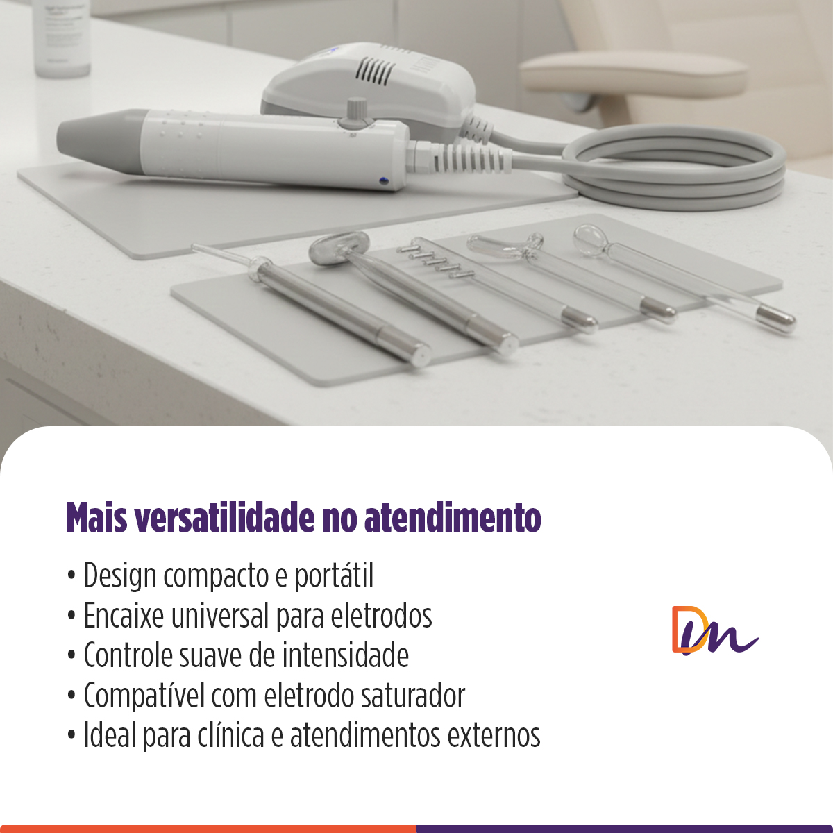 Alta Frequência Profissional HTM Beauty Face Bivolt 7 Eletrodos