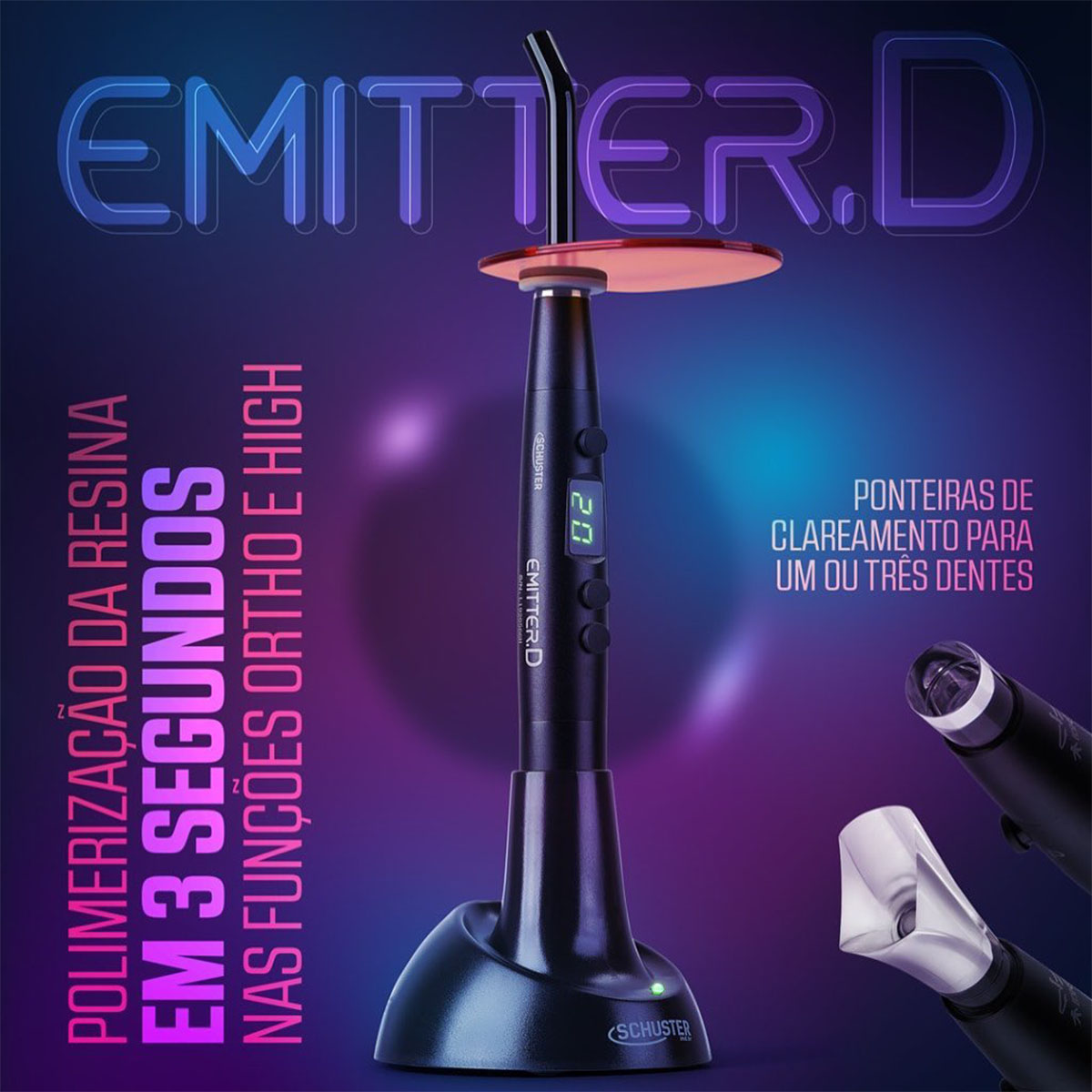 Fotoclareador Emitter D + Ponteiras De Clareamento - Schuster