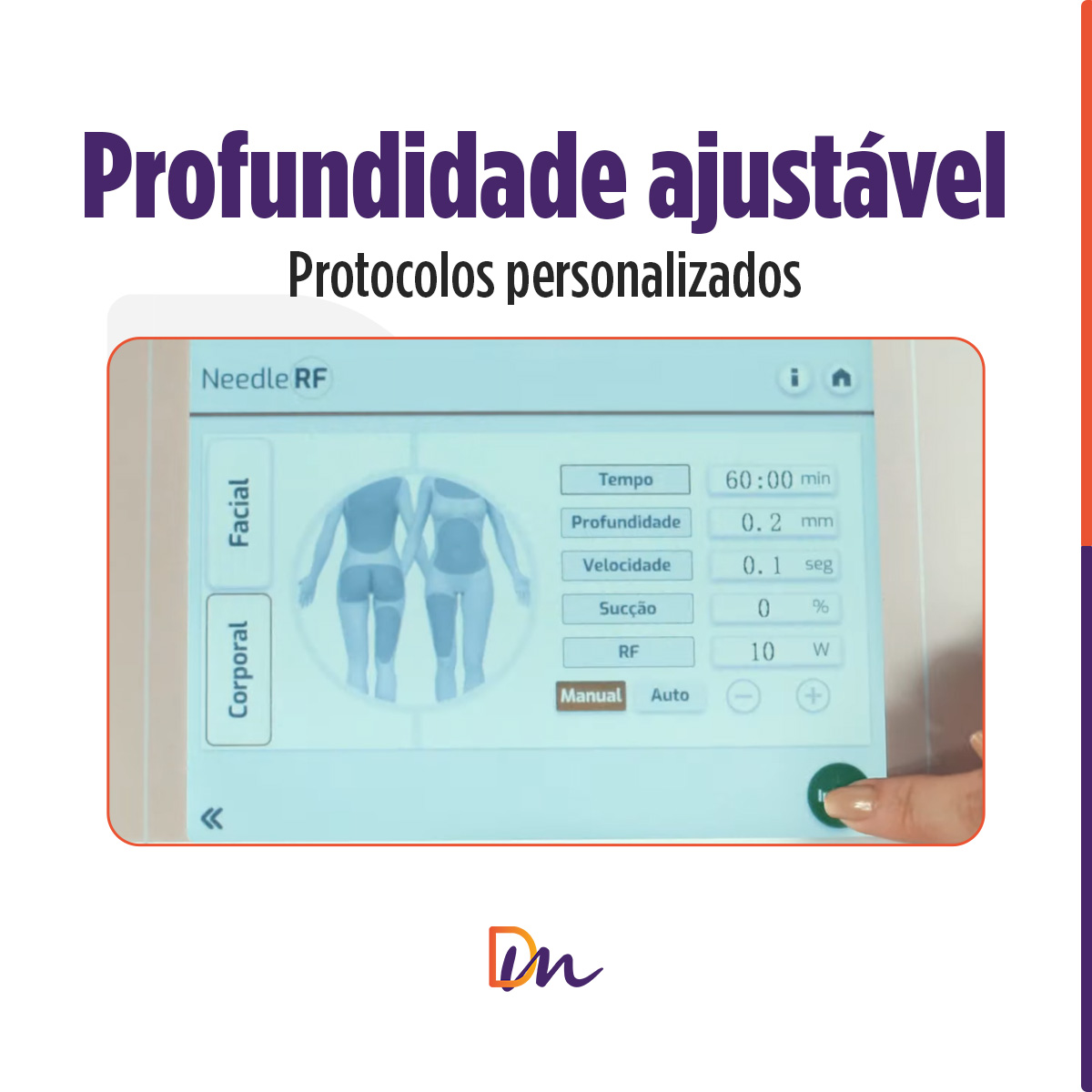 Needle RF Equipamento de Radiofrequência Microagulhada - HTM